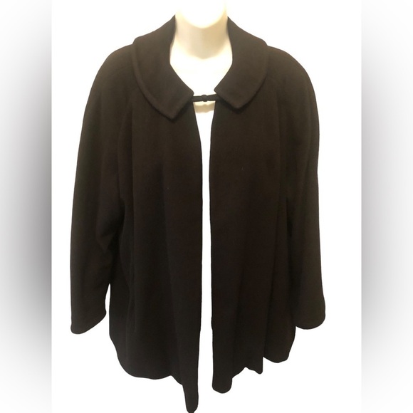 VTG 100% Cashmere One Button Coat Sz. L Tailored Union Made Lined Soft Cozy Warm - Picture 1 of 11